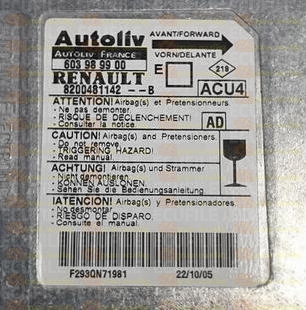 AUTOLIV ACU4 603989900 RENAULT MEGANE II 8200481142--B AD EEPROM 95160