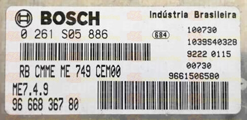BOSCH ME7.4.9 0261S05886 PSA 9666866780 EEPROM 95320