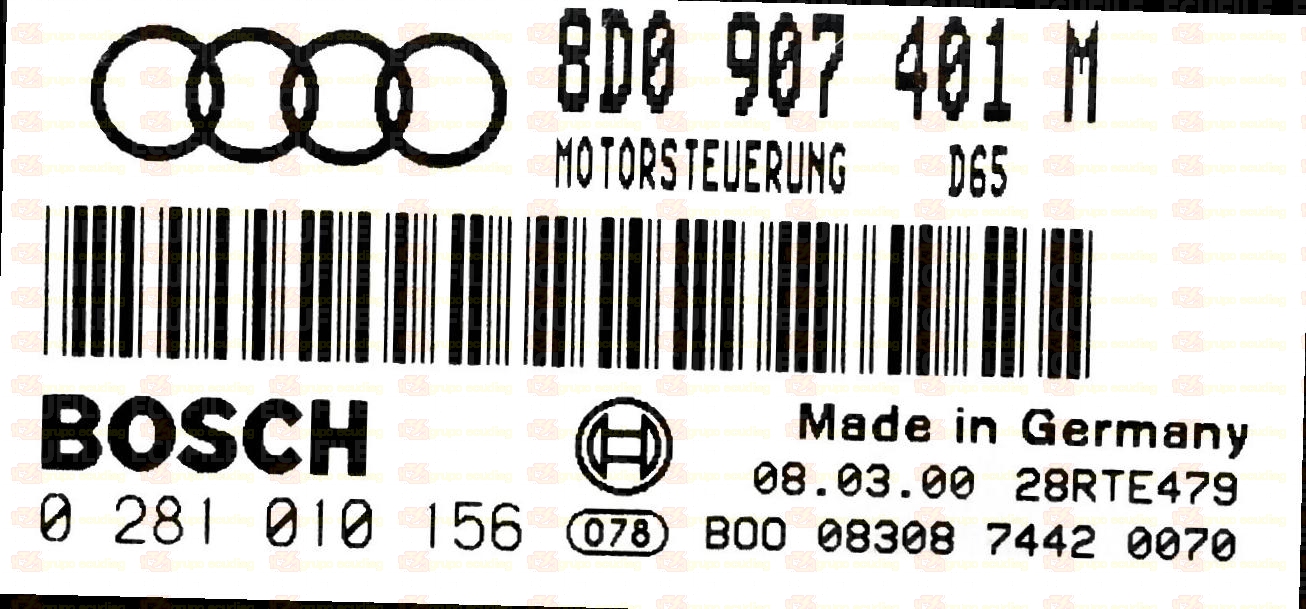BOSCH EDC15M 0281010156 AUDI A4 2.5 TDI V6 150HP 8D0907401M