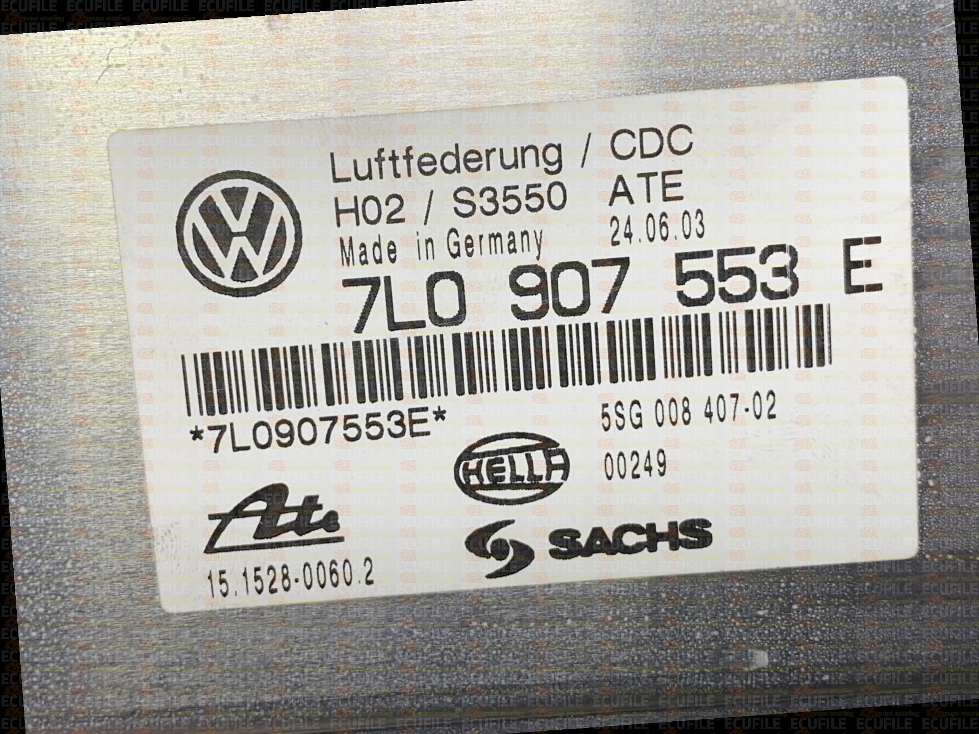 ATE 15.1528-0060.2 HELLA 5SG008407-02 PORSCHE CAYENNE 7L0907553E S3550