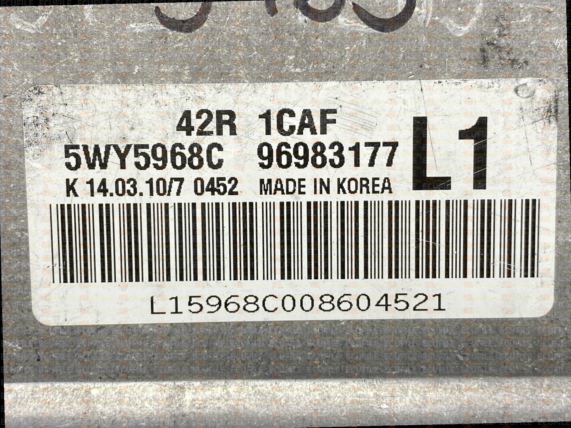 SIEMENS KEMSCO 42R 5WY5968C CHEVROLET AVEO 1.2i 84HP 96983177 1CAF L1 D110000000000