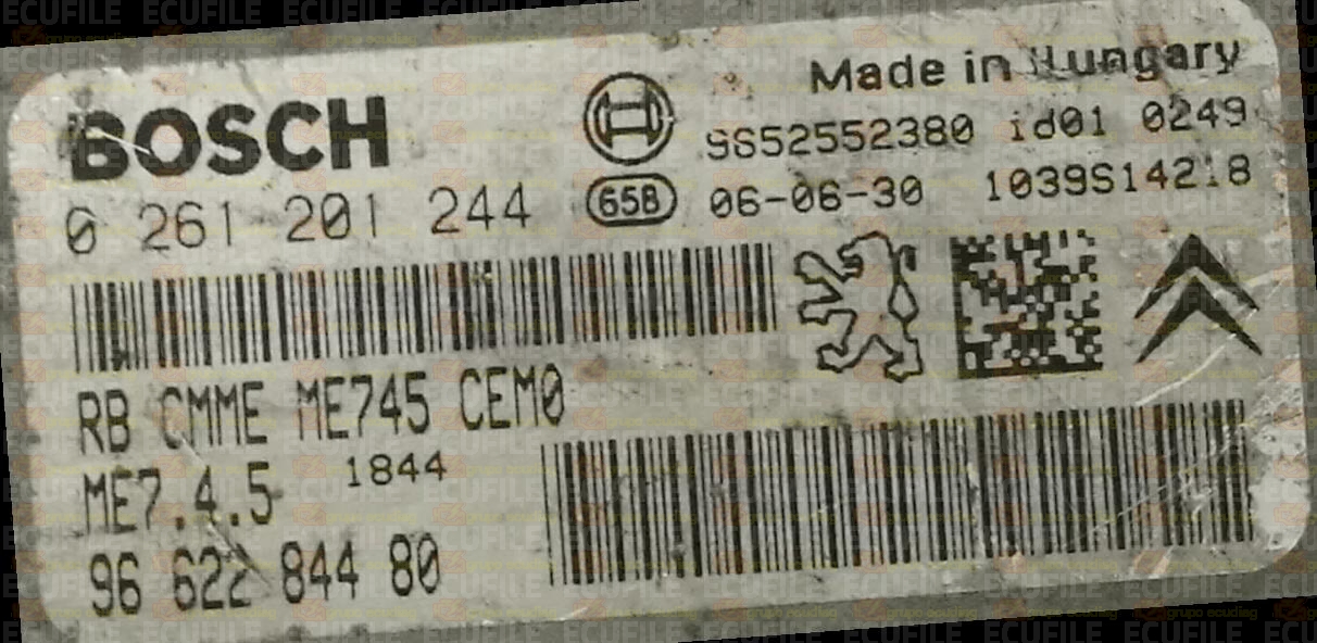 BOSCH ME7.4.5 0261201244 PSA 9662284480 EEPROM 95320