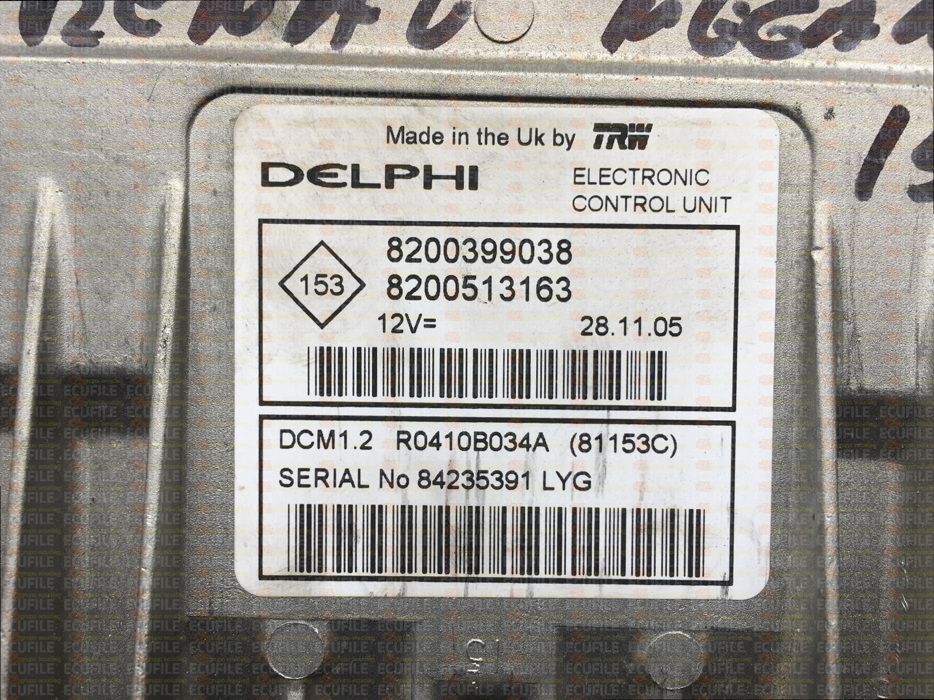 DELPHI TRW DCM1.2 R0410B034A 81153C RENAULT MEGANE II 1.5 DCI 85HP 8200399038 8200513163 8200939012-41E0