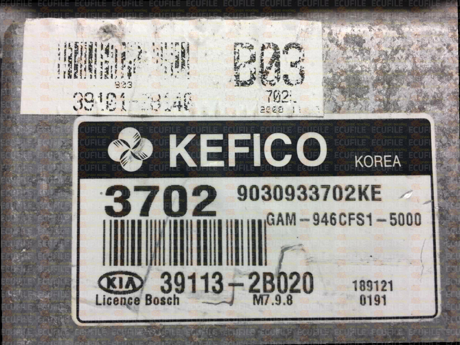 KEFICO M7.9.8 9030933702KC KIA SOUL 1.6i 126HP 39113-2B020 391132B020 GAM-946CFS1-5000