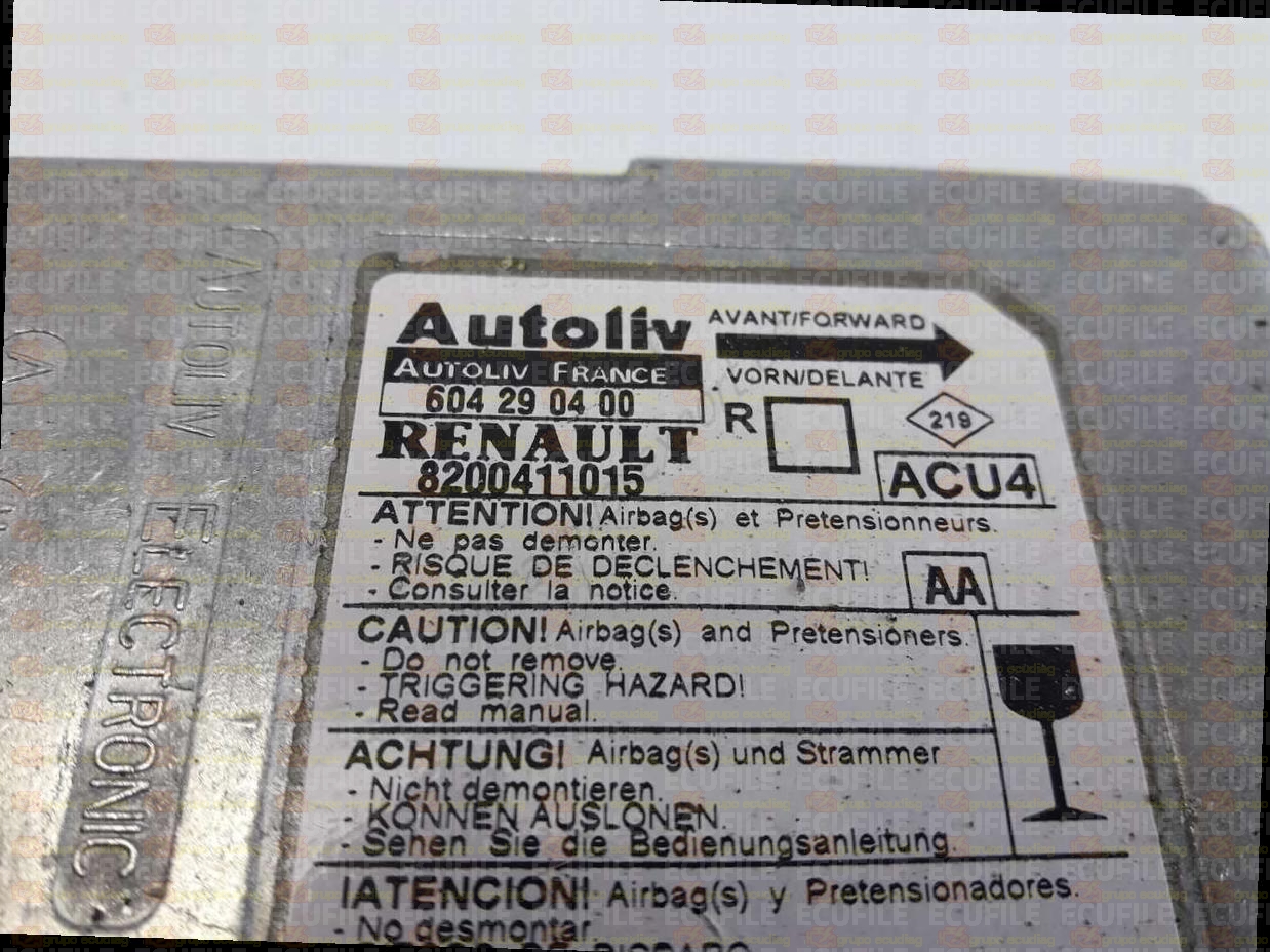 AUTOLIV ACU4 604290400 RENAULT SCENIC II 8200411015 AA EEPROM 95160