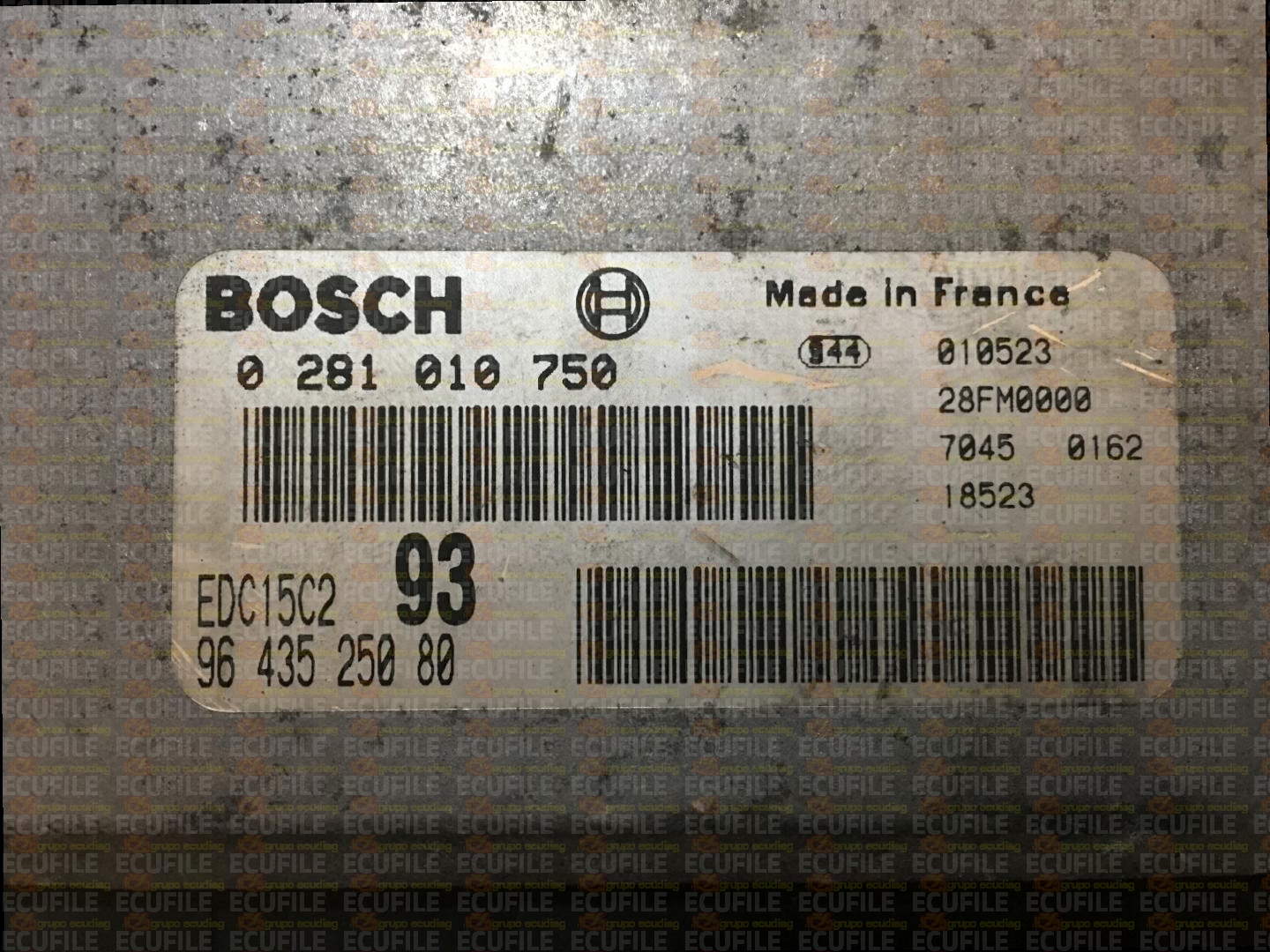 BOSCH EDC15C2-6.1 0281010750 CITROEN XSARA PICASSO 2.0 HDI 90HP 9643525080 1037353528
