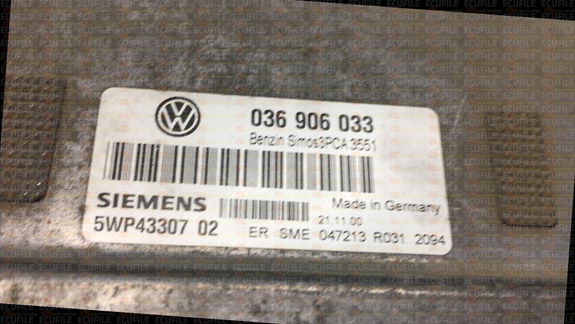 SIEMENS SIMOS 3PCA 5WP4330702 VOLKSWAGEN LUPO I 1.6i GTI 125HP 036906033 3551