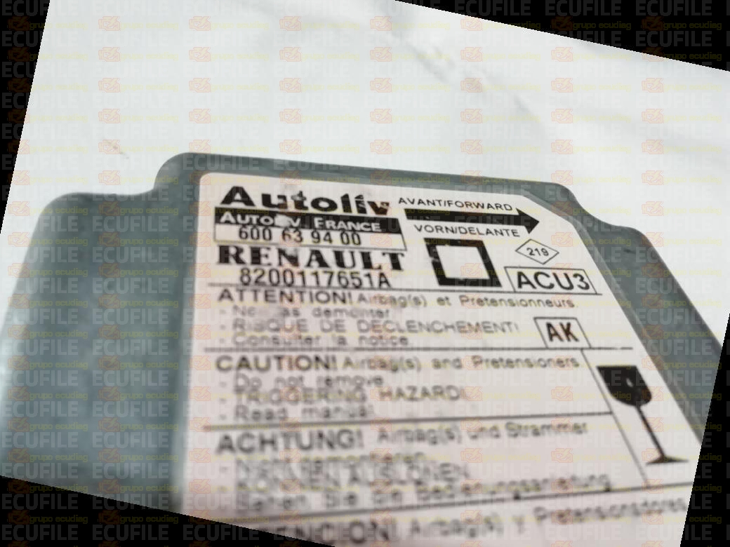 AUTOLIV ACU3 600639400 RENAULT MEGANE SCENIC I 8200117651A AK