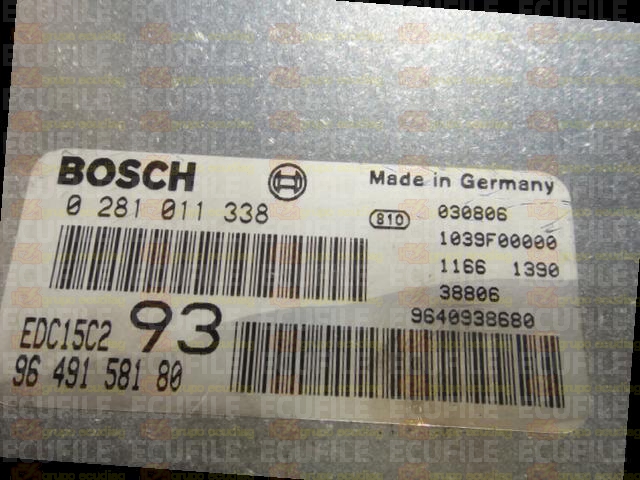 BOSCH EDC15C2-11.1 0281011338 CITROEN C5 PEUGEOT 406 2.0 HDI 110HP 9649158180 1037364408