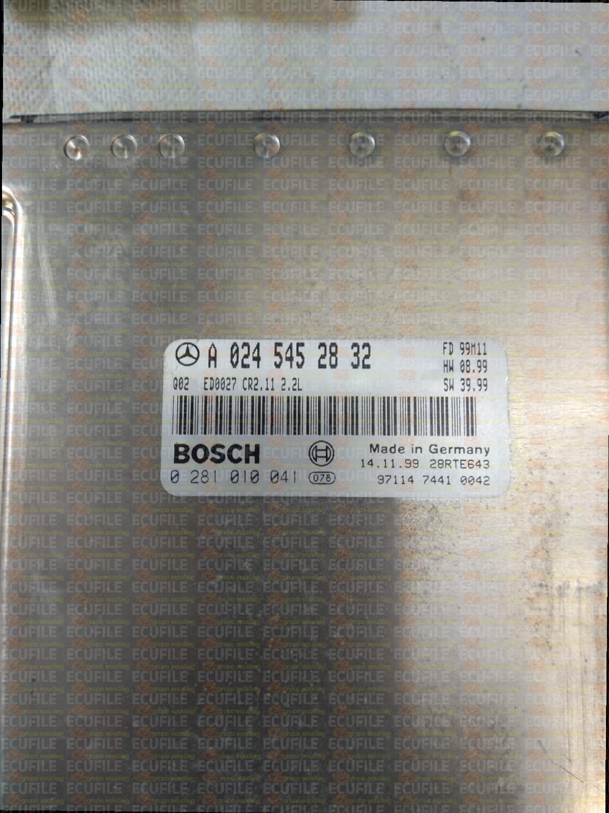 BOSCH EDC15C6-4.11 0281010041 MERCEDES W210 E220 II 2.2 CDI 143HP A0245452832 1037351213