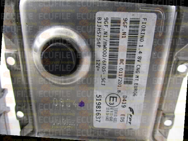 MAGNETI MARELLI 9GF.N1 BC.0117201.B FIAT FIORINO 1.4 51981637 HW000 EEPROM 95640