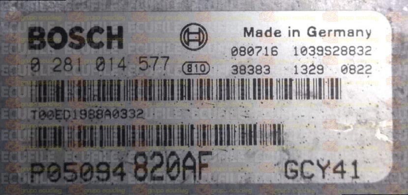BOSCH EDC16U31-4.72 0281014577 DODGE JOURNEY I 2.0 CRD 140HP P05094820AF 1037396493