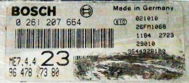 BOSCH ME7.4.4 0261207664 PSA 9647817380 EEPROM 95160