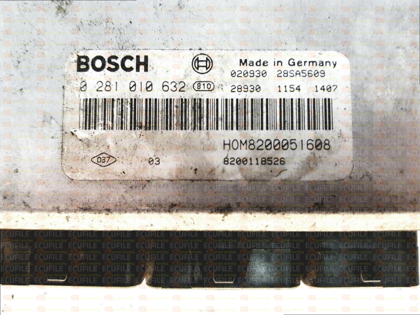 BOSCH EDC15C3-4.1 0281010632 OPEL VIVARO I 1.9 DCI 101HP HOM8200051608 8200118526 1037362786-8300