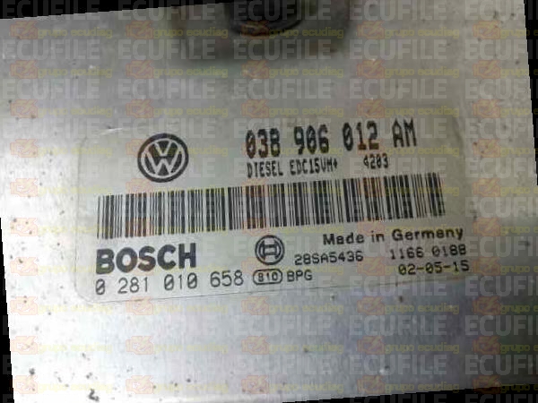 BOSCH EDC15VM+2.V1 0281010658 VOLKSWAGEN POLO 1.9 SDI 64HP 038906012AM 1037362878
