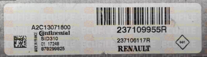 CONTINENTAL SID310 A2C13071800 RENAULT DACIA 237106117R 237109955R 
