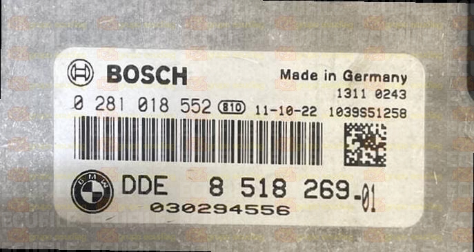 BOSCH EDC17C50-3.17 0281018552 BMW E92 320D 2.0D 184HP 8518269 13618518269 1037522657 - 8519686
