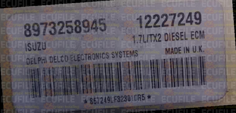 DELPHI DELCO 1.7L-TX2 8973258945 OPEL VAUXHALL MERIVA I A 1.7 CDTI 75HP 12227249 DYNU