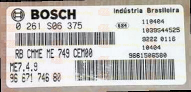 BOSCH ME7.4.9 0261S06375 PSA 9667174680 EEPROM 95320