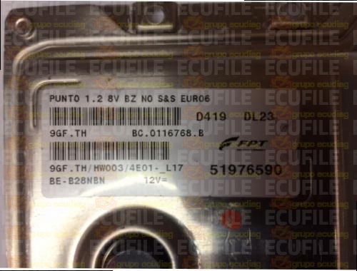 MAGNETI MARELLI 9GF.TH BC.0116768.B FIAT PUNTO 1.2 51976590 HW003 EEPROM 95640