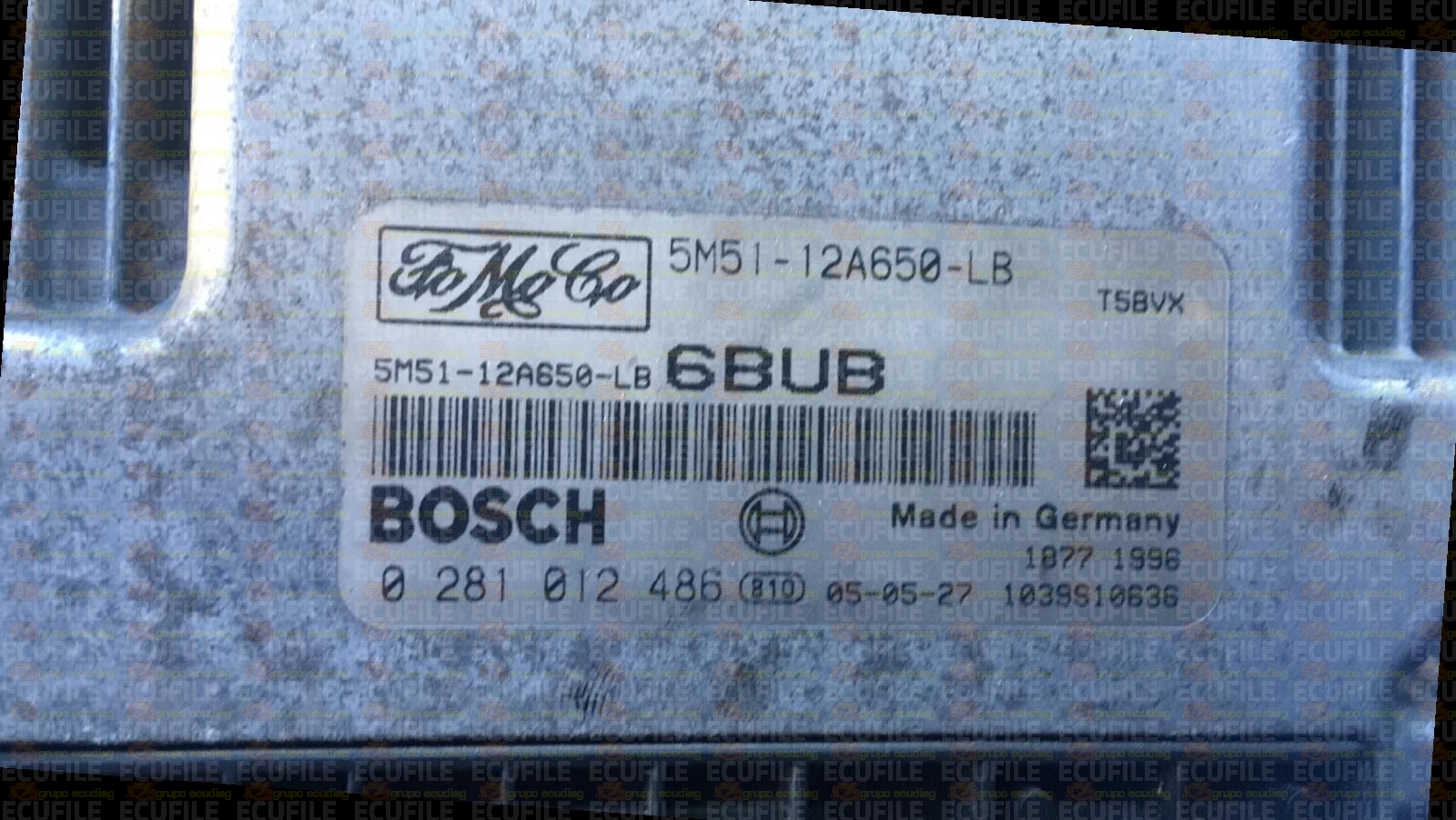 BOSCH EDC16C34-4.33 0281012486 FORD FOCUS II 1.6 TDCI 110HP 5M51-12A650-LB 1037379344