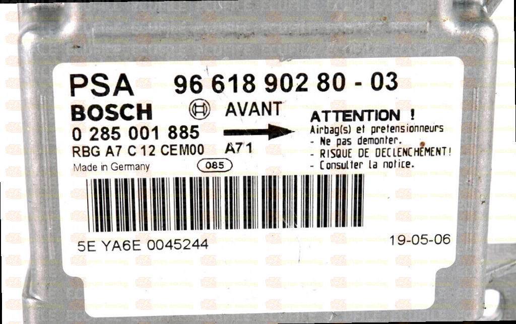 BOSCH 0285001885 PEUGEOT 207 9661890280-03