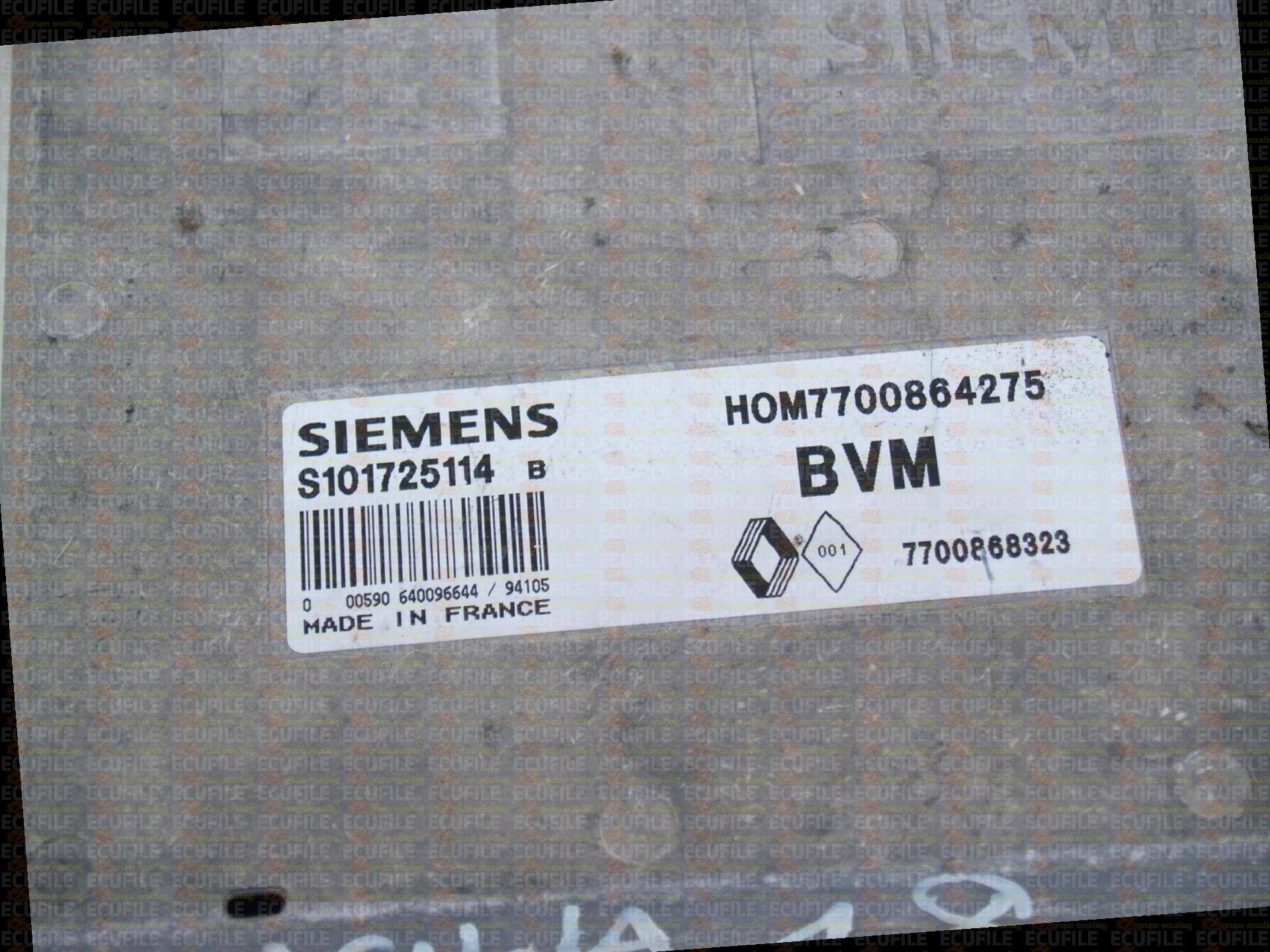 SIEMENS FENIX S101725114B RENAULT 7700868323 HOM7700864275 EEPROM MC68HC11