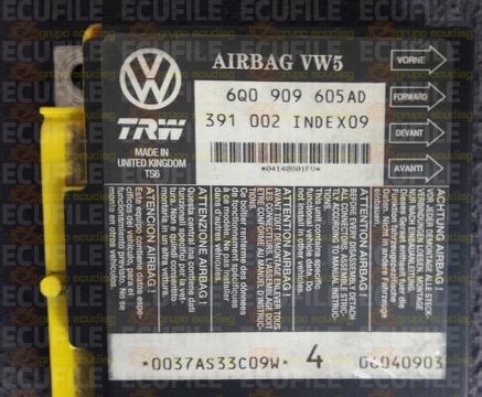 TRW 391002 SEAT IBIZA CORDOBA 6Q0909605AD VW5 INDEX 09 EEPROM 24C08