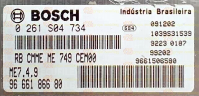 BOSCH ME7.4.9 0261S04734 PSA 9666186680 EEPROM 95320
