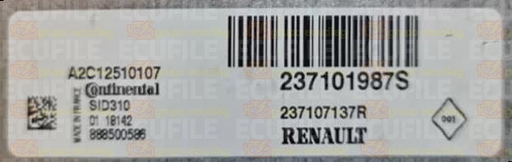 CONTINENTAL SID310 A2C12510107 RENAULT DACIA 237107137R 237101987S 