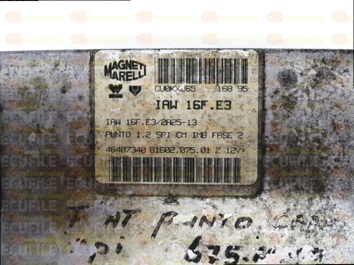 MAGNETI MARELLI IAW 16F.E3 61602.075.01 FIAT PUNTO 1.2i 46407340 EEPROM MC68HC11F1