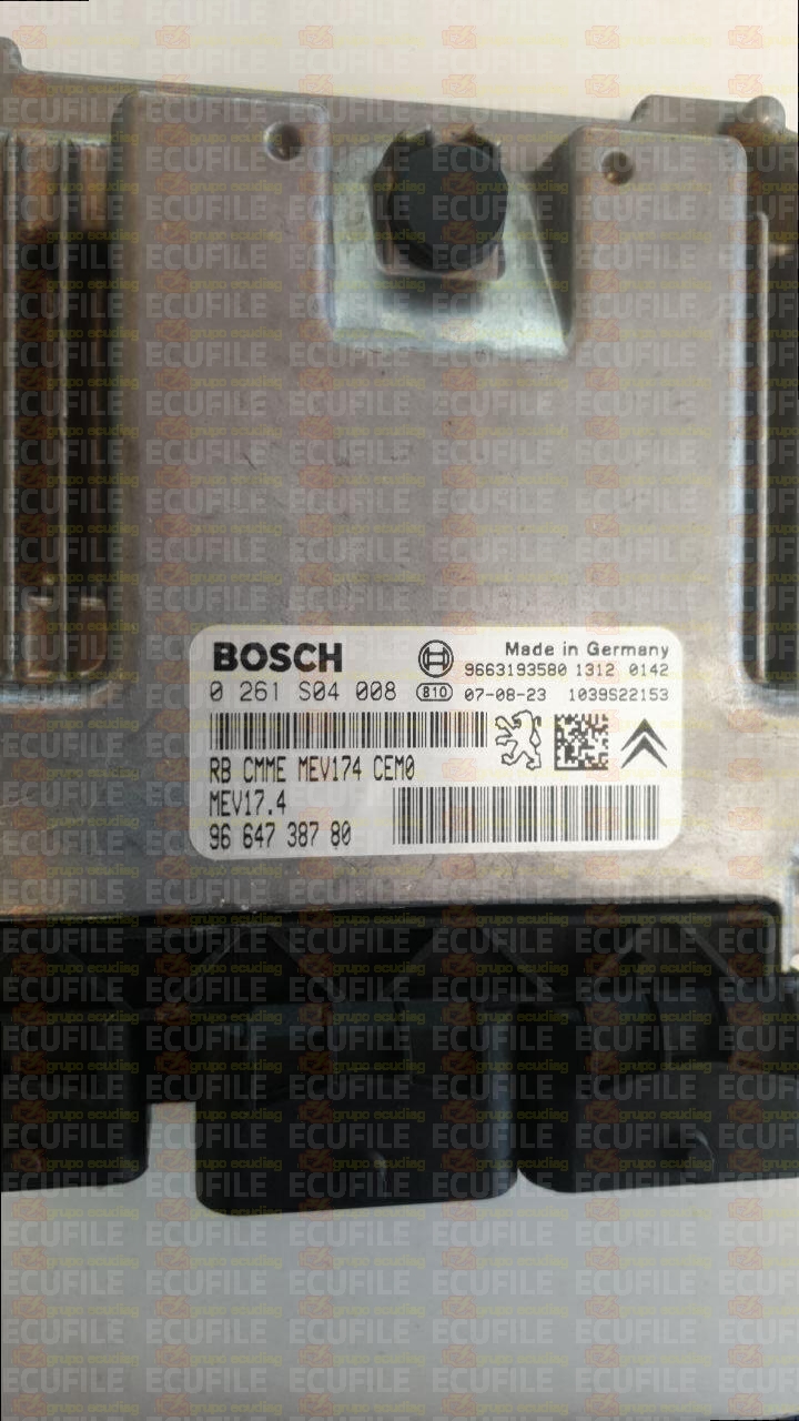 BOSCH MEV17.4 0261S04008 PEUGEOT 207 I 1.6i 120HP 9664738780 1037512806 - 9667368280