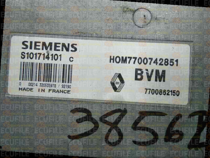 SIEMENS FENIX S101714101C RENAULT 7700862150 HOM7700742851 EEPROM MC68HC11