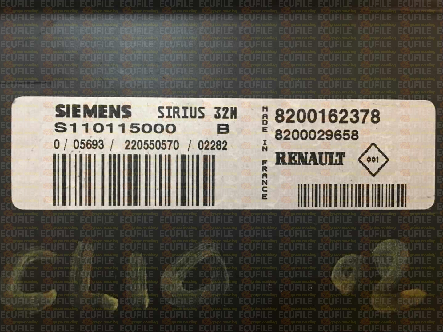 SIEMENS SIRIUS 32N S110115000B RENAULT CLIO II 1.2i 58HP 8200029658 820162378 B100 - 8200262934