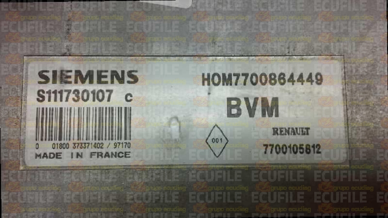SIEMENS FENIX S111730107C RENAULT 7700105812 HOM7700864449 EEPROM MC68HC11