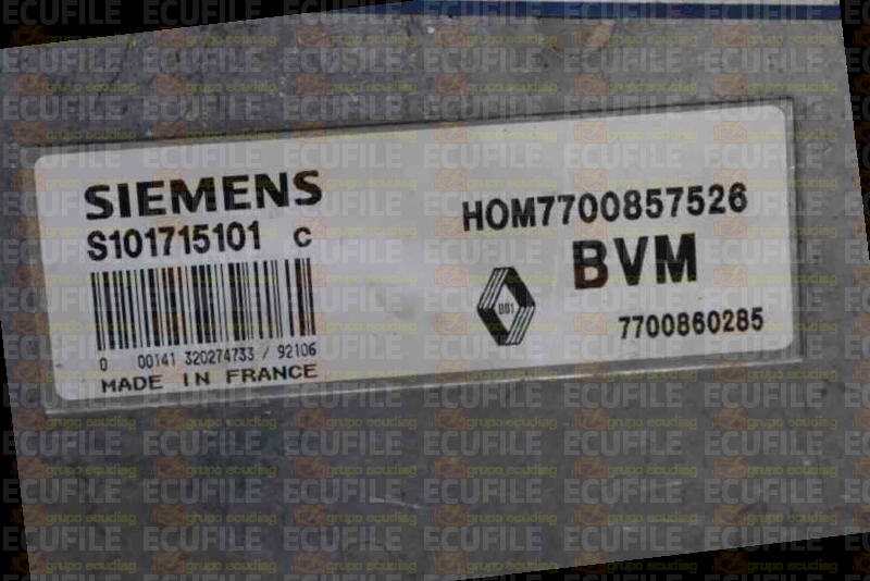 SIEMENS FENIX S101715101C RENAULT 7700860285 HOM7700857526 EEPROM MC68HC11