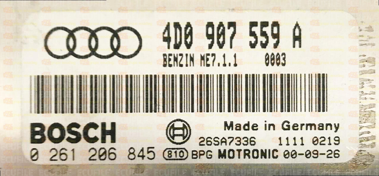 BOSCH ME7.1.1 0261206845 AUDI S6 II 4.2i V8 40V 340HP 4D0907559A 0003 - 1037360274