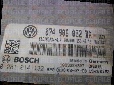 BOSCH EDC16CP34-4.4 0281014132 VOLKSWAGEN CRAFTER 2.5 TDI 136HP 074906032 074906032BA 1037503935-5176