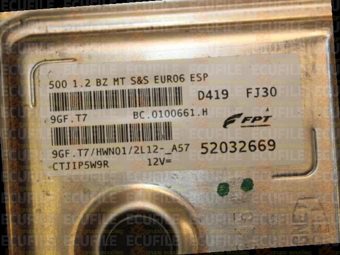 MAGNETI MARELLI 9GF.T7 BC.0100661.H FIAT 500 1.2 52032669 HWN01 EEPROM 95640