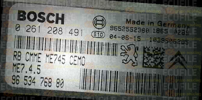 BOSCH ME7.4.5 0261208491 PSA 9653476880 EEPROM 95320