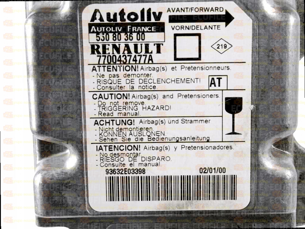 AUTOLIV 550803600 RENAULT MEGANE 7700437477A AT