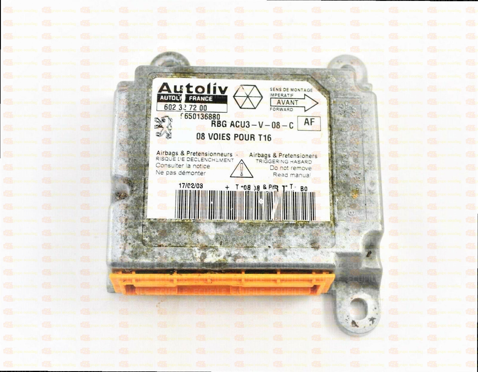 AUTOLIV 602327200 PEUGEOT 206 9650136880 AF EEPROM 95080