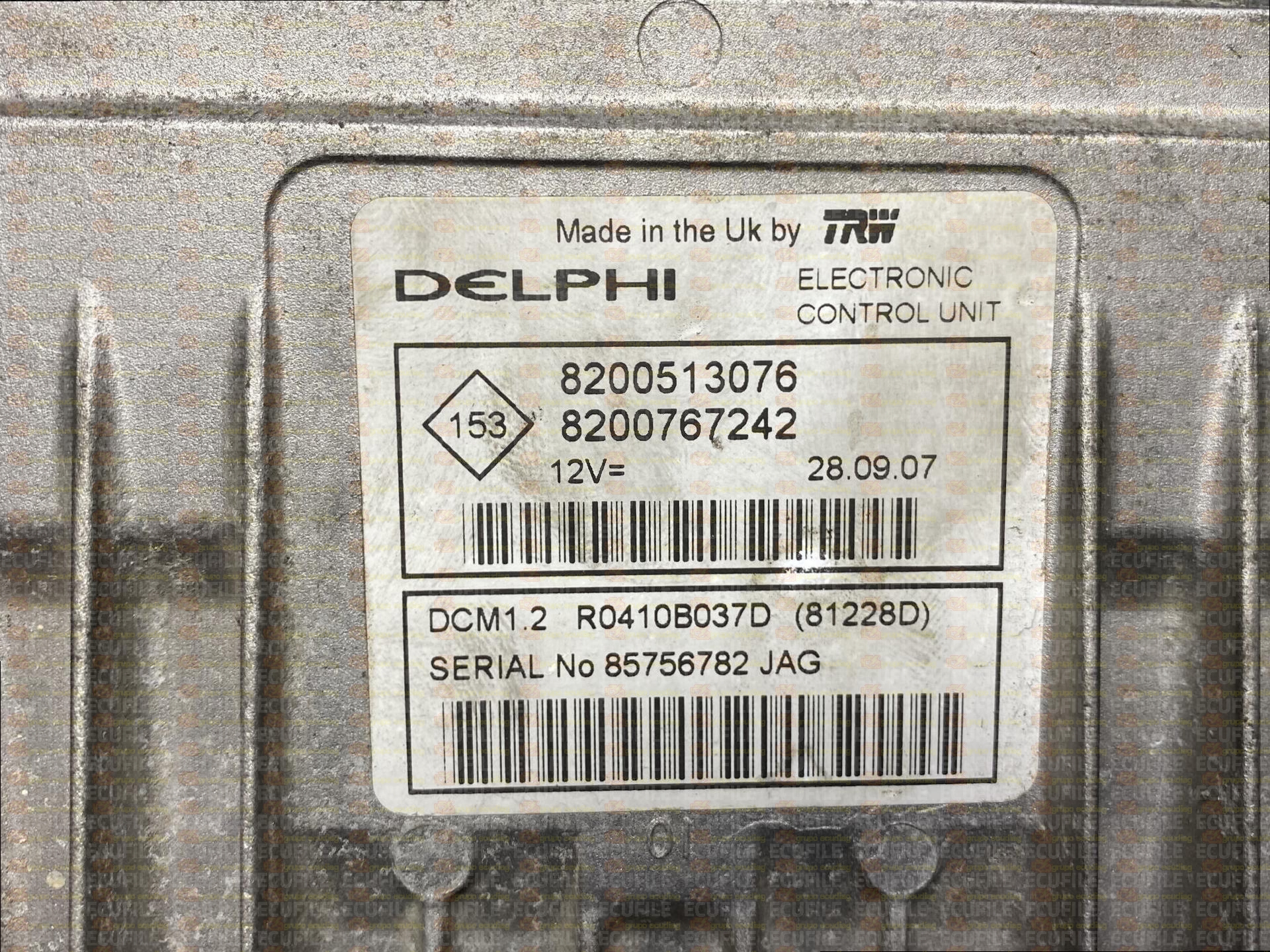 DELPHI TRW DCM1.2 R0410B037D 81228D RENAULT CLIO II 1.5 DCI 65HP 8200513076 8200767242 8200777671-5830