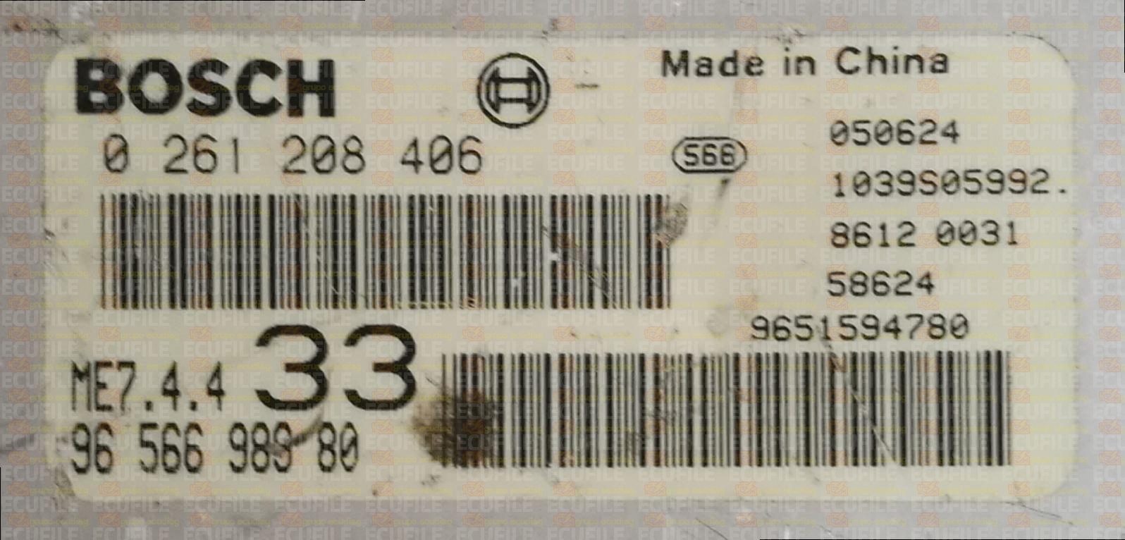 BOSCH ME7.4.4 0261208406 PSA 9656698980 EEPROM 95160
