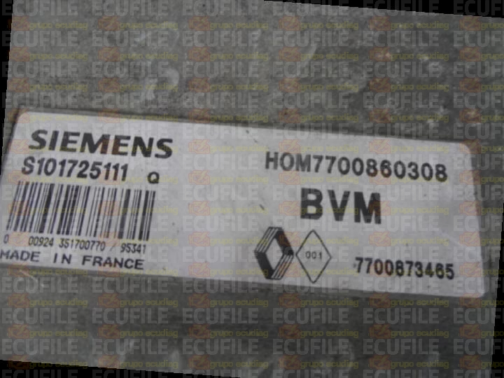 SIEMENS FENIX S101725111Q RENAULT 7700873465 HOM7700860308 EEPROM MC68HC11