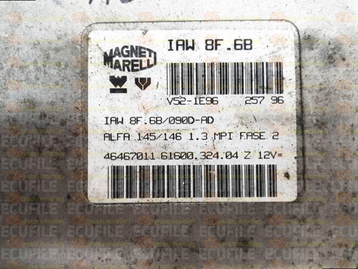 MAGNETI MARELLI IAW 8F.6B 61600.324.04 ALFA ROMEO 145 146 1.3i 46467011 EEPROM MC68HC11F1