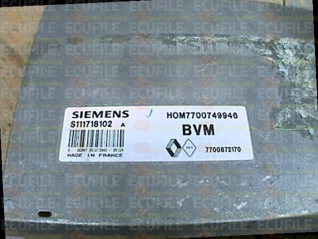 SIEMENS FENIX S111718102A RENAULT 7700872170 HOM7700479946 EEPROM MC68HC11