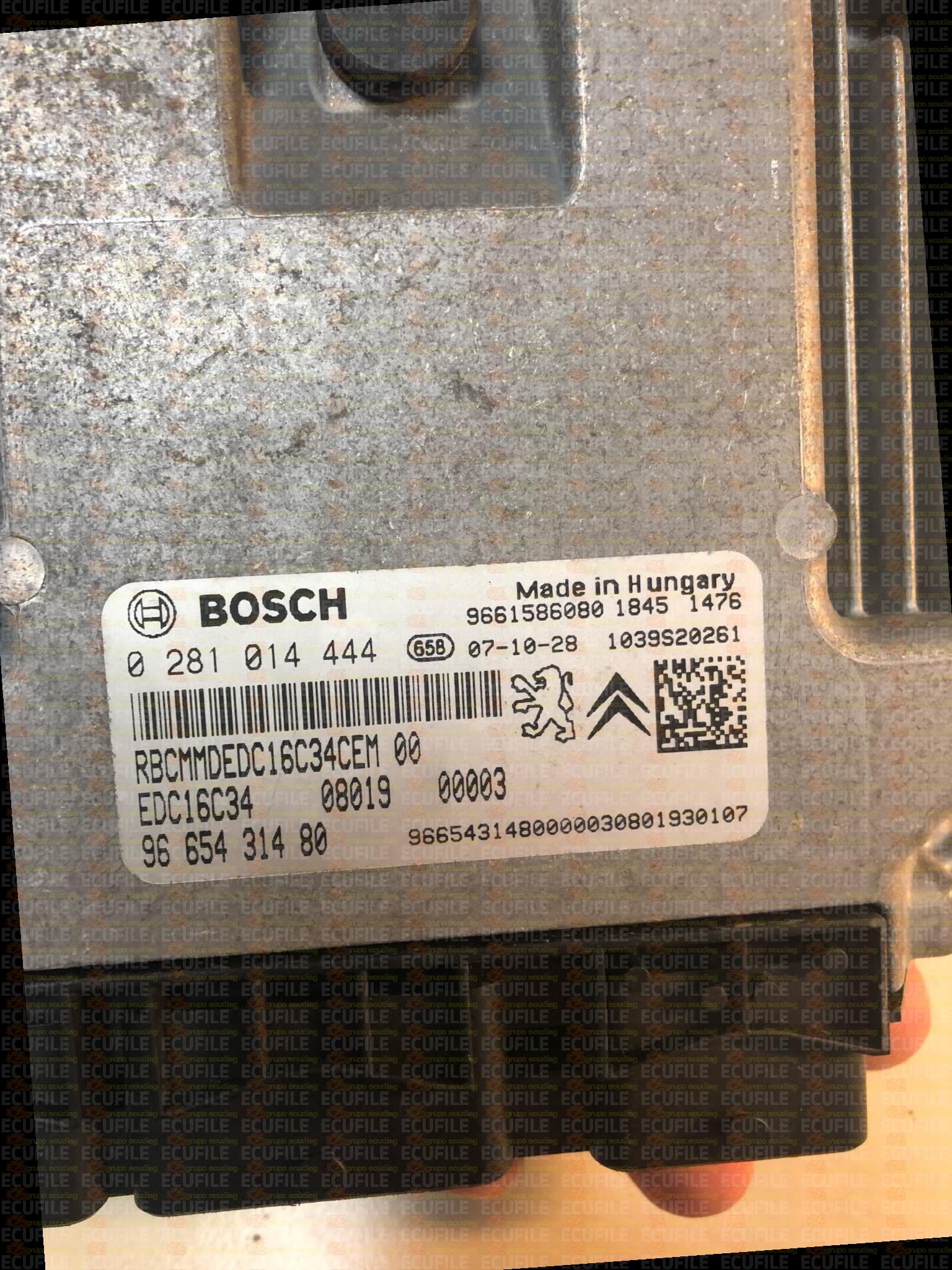 BOSCH EDC16C34-5.90 0281014444 CITROEN NEMO PEUGEOT BIPPER FIAT FIORINO 1.4 HDI JTD 68HP 9665431480 1037386085