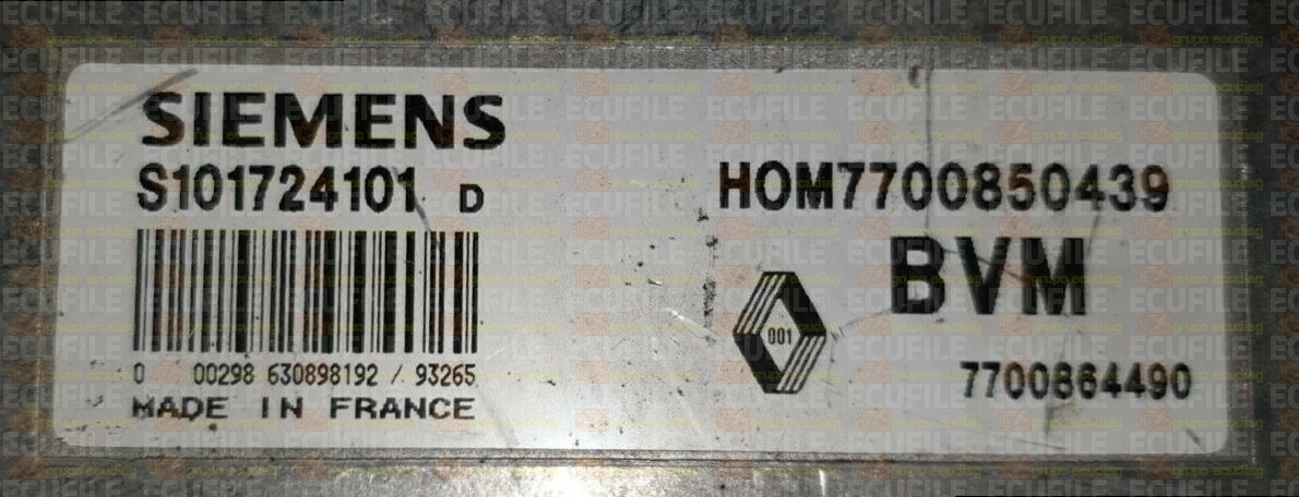 SIEMENS FENIX S101724101D RENAULT 7700864490 HOM7700850439 EEPROM MC68HC11