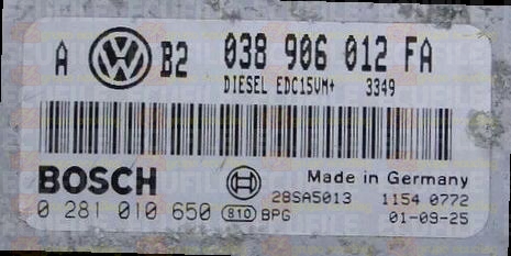 BOSCH EDC15VM+2.V1 0281010650 VOLKSWAGEN GOLF IV 1.9 TDI 90HP 038906012FA 1037360773